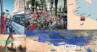 Solidaridad histórica con Gaza: Miles de voluntarios parten desde Túnez