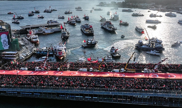 Cientos de miles se manifiestan en Estambul en apoyo a Palestina el primer día del año